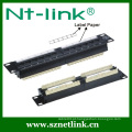 1U Cat5E 10 Inch 12 portas patch panel